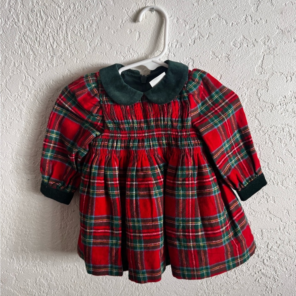 Amazon Essentials Red and Green Plaid Kids Formal Dress